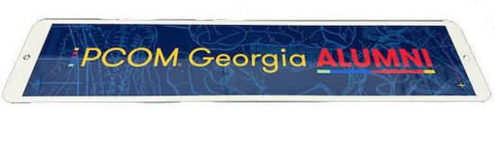 Picture of PCOM Aluminum Mini Street Signs for PCOM PA, PCOM GA, PCOM SOUTH GA and Alumni