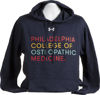 Picture of Mens Under Armour Navy Hustle Fleece Hoodie with PA , GA or South GA Logo