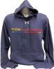 Picture of Mens Under Armour Navy Hustle Fleece Hoodie with PA , GA or South GA Logo