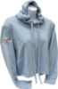 Picture of Women's PCOM Laguna Sueded Raw Edge Crop Hoodie with either PA, GA or South Ga logo embroidered on right arm.