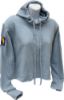 Picture of Women's PCOM Laguna Sueded Raw Edge Crop Hoodie with either PA, GA or South Ga logo embroidered on right arm.