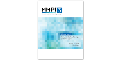 Picture of Minnesota Multiphasic Personality Inventory-3 (MMPI-3) Manual for Administration, Scoring , and Interpretation. Pearson Code: A103000194091