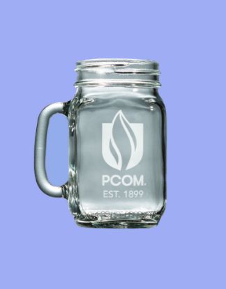 Picture of PCOM  Laser Etched PCOM EST.1899 Logo Mason Jar Mugs