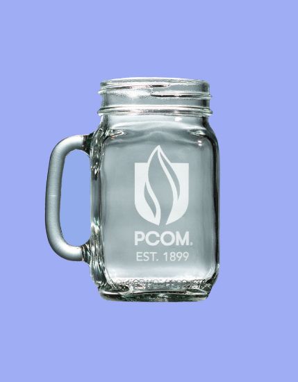 Picture of PCOM  Laser Etched PCOM EST.1899 Logo Mason Jar Mugs