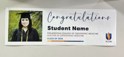 PHOTO VERSION-2 x 6 Foot - PCOM Personalized Graduation horizontal banner